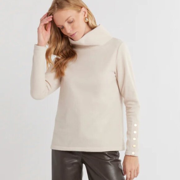 Dudley Stephens Sun Valley Turtleneck Vello Fleece Oatmeal - Picture 1 of 11